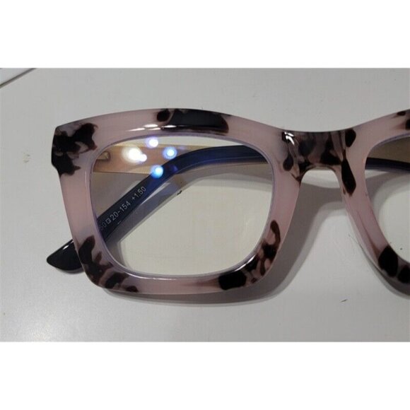 EyeKepper Pink Leopard Nerd 1.5 Cat Eye Thick Reading Nerd Glasses 113236 - Picture 1 of 3